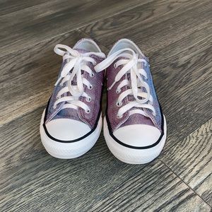 Converse Purple Shimmer Shoes Size 1